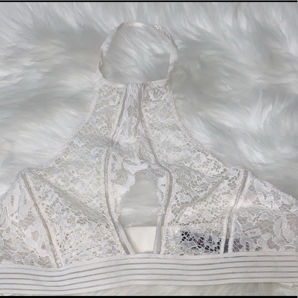 A Small Victoria’s Secret Sexy white lace bralette